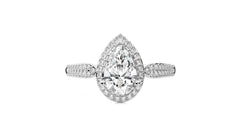 Vintage Style Bazel and Halo Diamond Engagement Ring