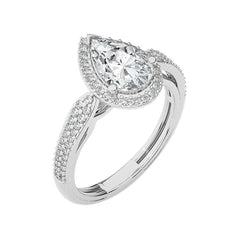 Vintage Style Bazel and Halo Diamond Engagement Ring
