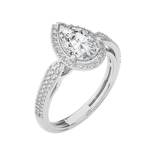 Vintage Style Bazel and Halo Diamond Engagement Ring