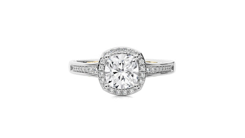 Designer Nobel Diamond Halo Engagement Ring