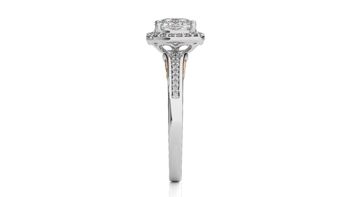 Designer Nobel Diamond Halo Engagement Ring
