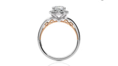 Designer Nobel Diamond Halo Engagement Ring