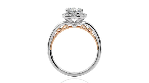 Designer Nobel Diamond Halo Engagement Ring