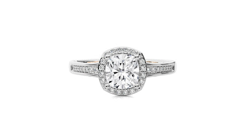 Designer Nobel Diamond Halo Engagement Ring