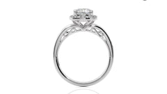 Designer Nobel Diamond Halo Engagement Ring