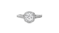 Designer Nobel Diamond Halo Engagement Ring