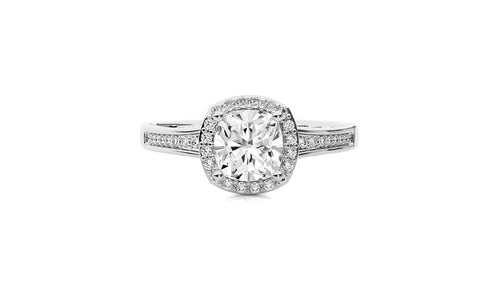 Designer Nobel Diamond Halo Engagement Ring