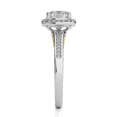 Designer Nobel Diamond Halo Engagement Ring