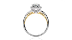 Designer Nobel Diamond Halo Engagement Ring