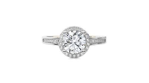 Designer Nobel Diamond Halo Engagement Ring