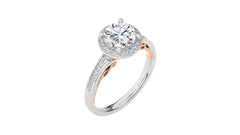 Designer Nobel Diamond Halo Engagement Ring