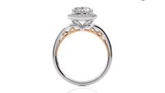 Designer Nobel Diamond Halo Engagement Ring