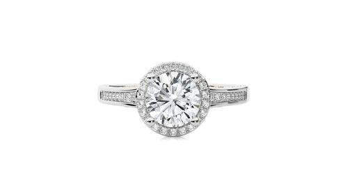 Designer Nobel Diamond Halo Engagement Ring