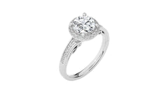 Designer Nobel Diamond Halo Engagement Ring