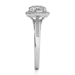 Designer Nobel Diamond Halo Engagement Ring