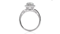 Designer Nobel Diamond Halo Engagement Ring