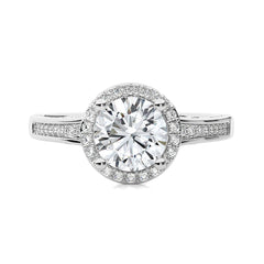 Designer Nobel Diamond Halo Engagement Ring