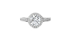Designer Nobel Diamond Halo Engagement Ring