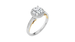Designer Nobel Diamond Halo Engagement Ring