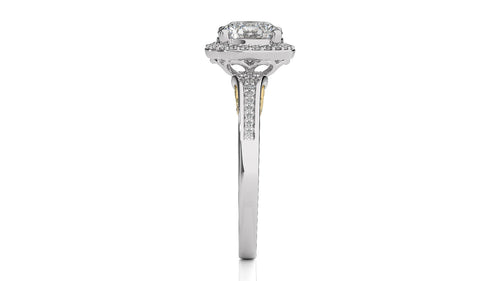 Designer Nobel Diamond Halo Engagement Ring