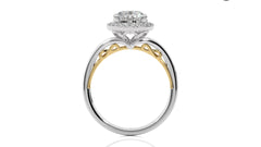 Designer Nobel Diamond Halo Engagement Ring