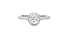 Vintage Style Diamond Halo Engagement Ring