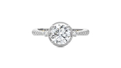 Vintage Style Diamond Halo Engagement Ring