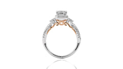 Classic Twisted Split Shank Diamond Halo Engagement Ring