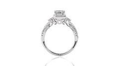 Classic Twisted Split Shank Diamond Halo Engagement Ring