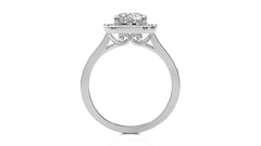 Contemporary Diamond Halo Engagement Ring
