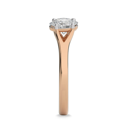 1 3/4 CT. Oval and Round Two Stone Lab Created Diamond Engagement Ring