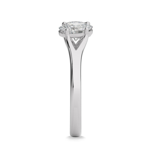 1 3/4 CT. Oval and Round Two Stone Lab Created Diamond Engagement Ring