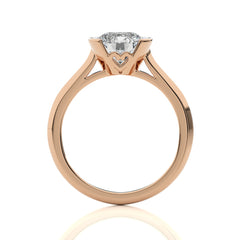 Unfading Grace Bezel Set Knife Edge Shank Round Diamond Engagement Ring