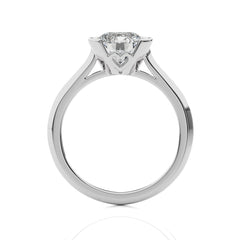 Unfading Grace Bezel Set Knife Edge Round Lab Created Diamond Engagement Ring