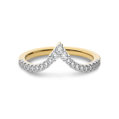 1/4 CT. Chevron Round Lab Created Diamond Wedding Band