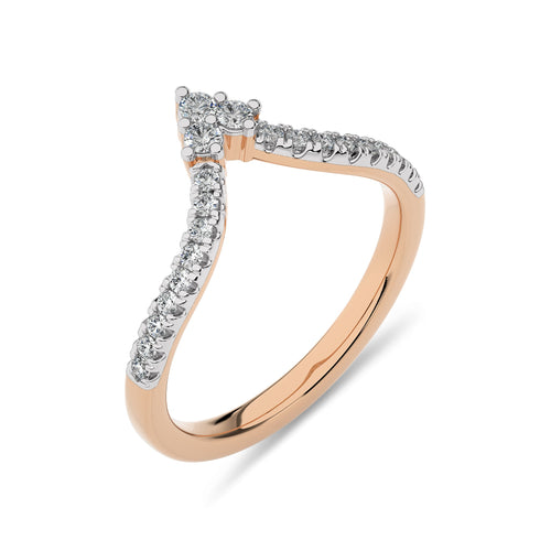 1/4 CT. Chevron Round Lab Created Diamond Wedding Band