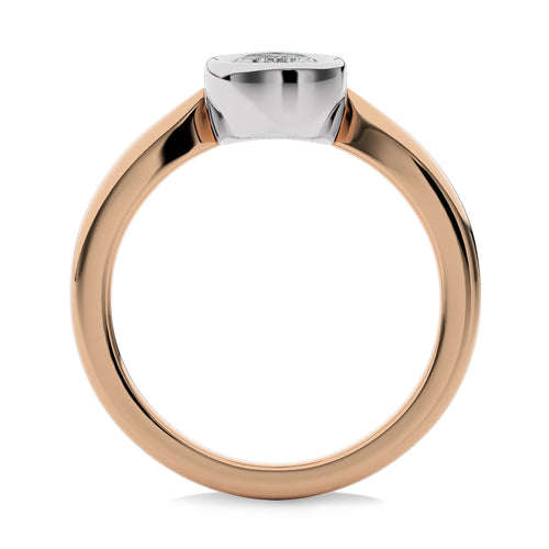 1 CT Pear Cut Bezel Set Solitaire Lab Created Diamond Engagement Ring