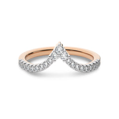 1/4 CT. V Shape Round Natural Diamond Wedding Band