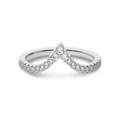 1/4 CT. Chevron Round Lab Created Diamond Wedding Band