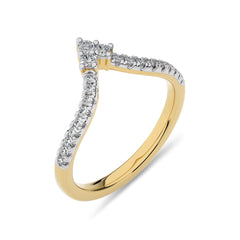 1/4 CT. Chevron Round Lab Created Diamond Wedding Band