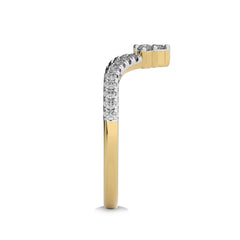 1/4 CT. Chevron Round Lab Created Diamond Wedding Band