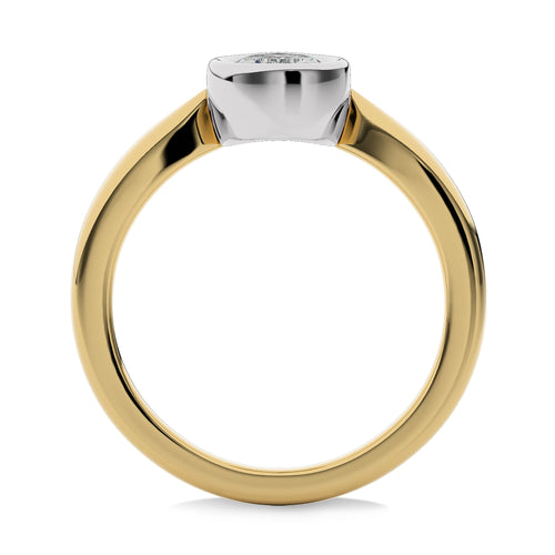 1 CT Pear Cut Bezel Set Solitaire Lab Created Diamond Engagement Ring