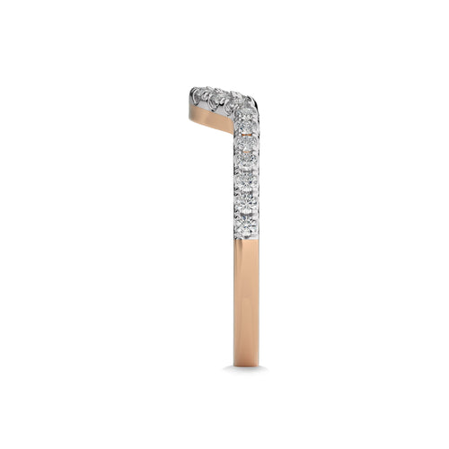 1/4 CT. Curved Round Lab Created Diamond Wedding Band