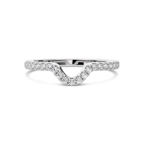 1/4 CT. Curved Round Lab Created Diamond Wedding Band