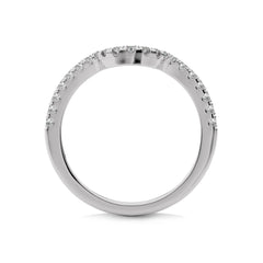 1/4 CT. Curved Round Natural Diamond Wedding Band