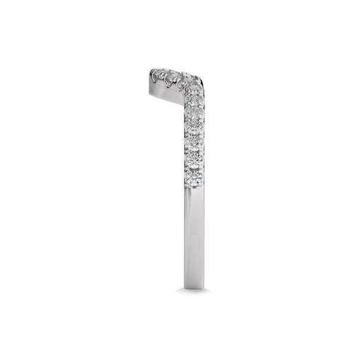 1/4 CT. Curved Round Lab Created Diamond Wedding Band