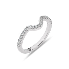 1/4 CT. Curved Round Lab Created Diamond Wedding Band