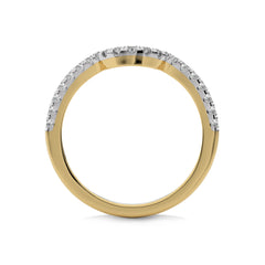 1/4 CT. Curved Round Lab Created Diamond Wedding Band