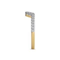 1/4 CT. Curved Round Lab Created Diamond Wedding Band