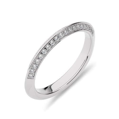 1/5 CT. Knife Edge Round Natural Diamond  Wedding Band